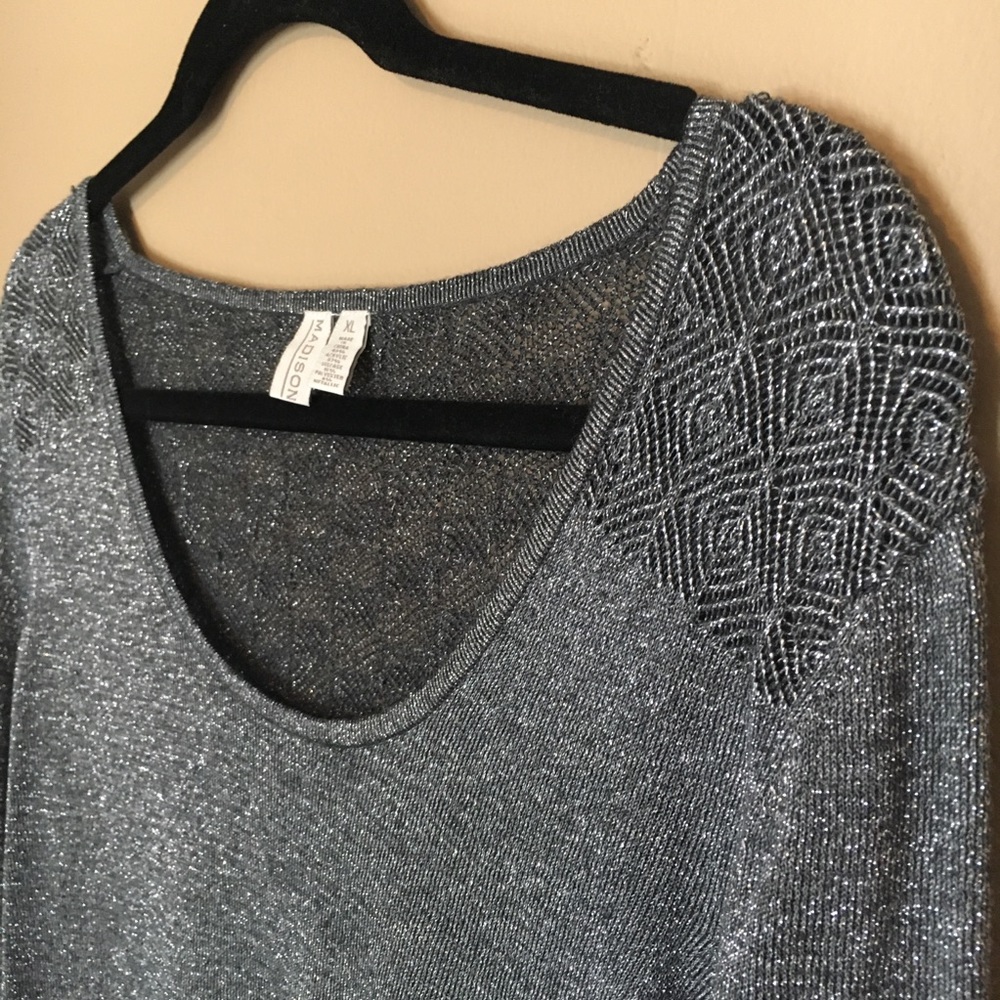 Shimmering Silver Sweater